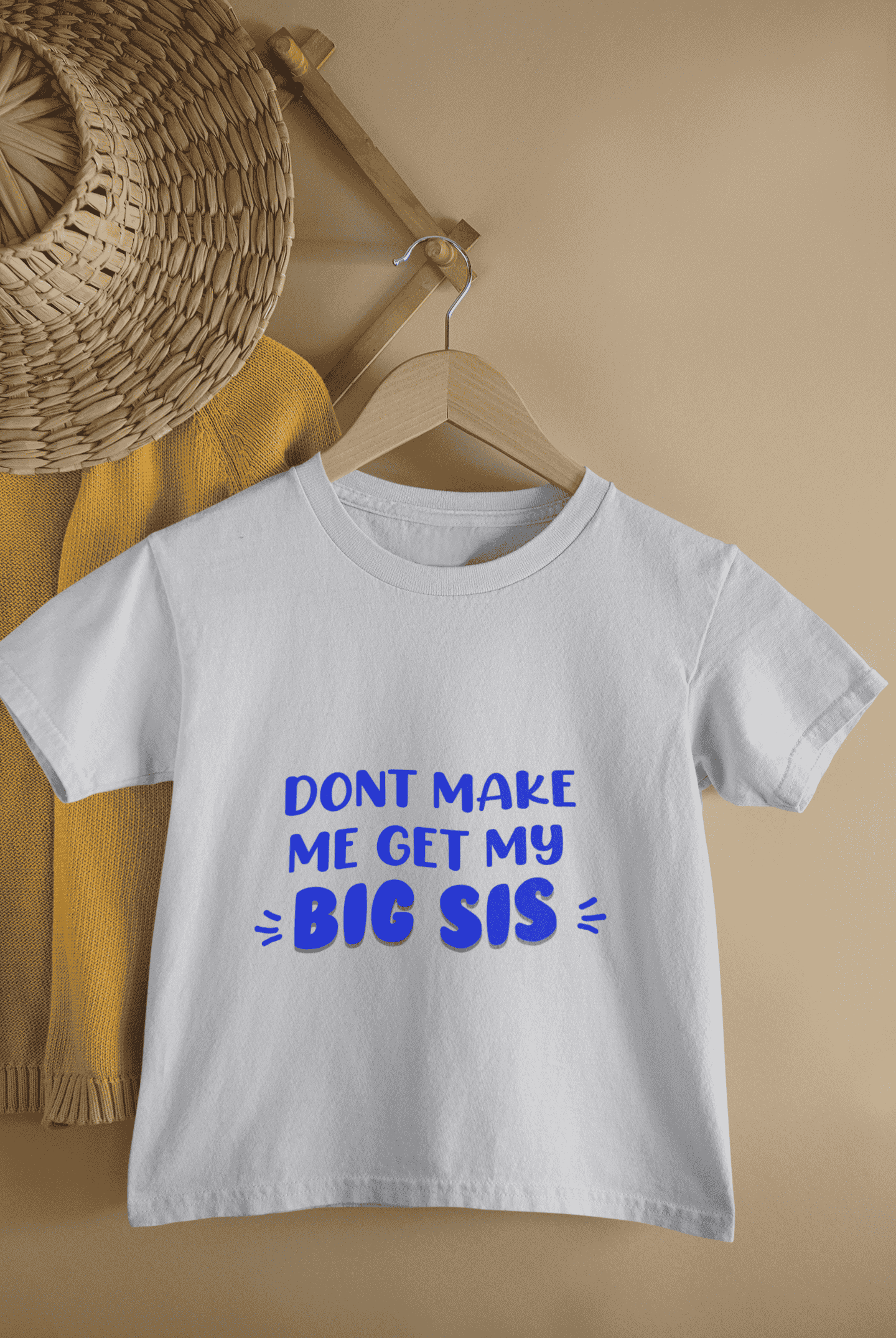 Don't Make Me Get My Big Sis Rakshabandhan Half Sleeves T-Shirt for Boys -FunkyTeesClub