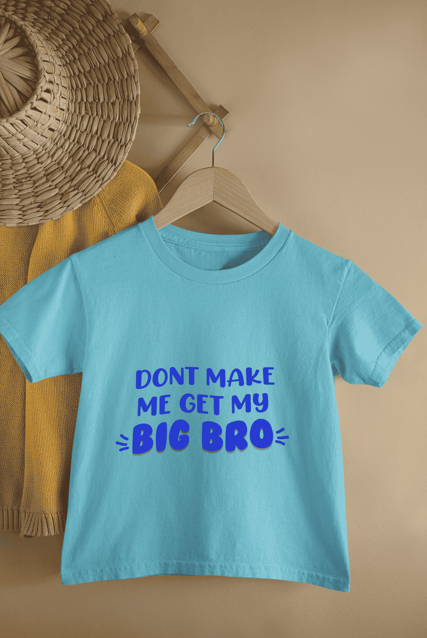 Don't Make Me Get My Big Bro Rakshabandhan Half Sleeves T-Shirt For Girls -FunkyTeesClub
