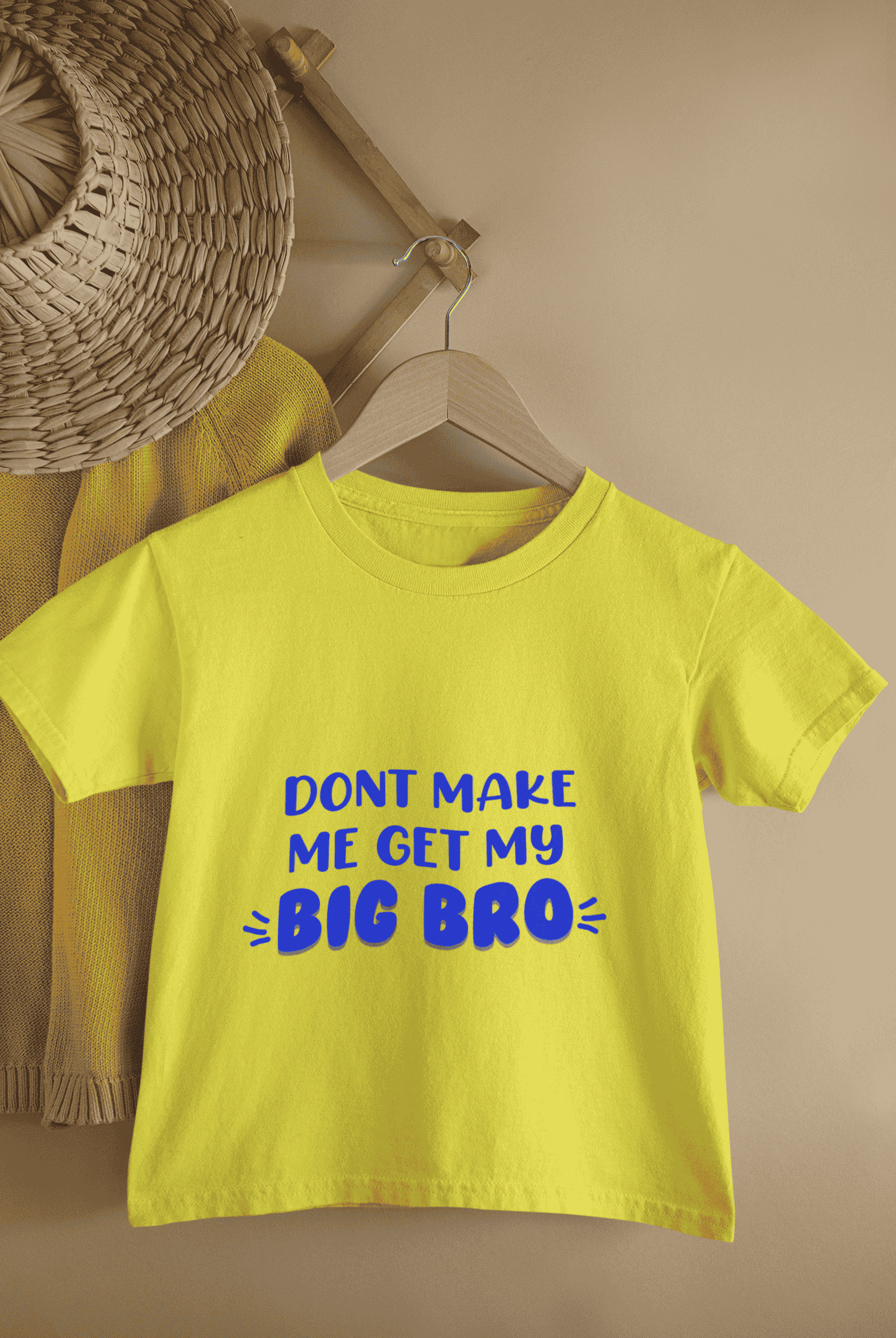 Don't Make Me Get My Big Bro Rakshabandhan Half Sleeves T-Shirt For Girls -FunkyTeesClub