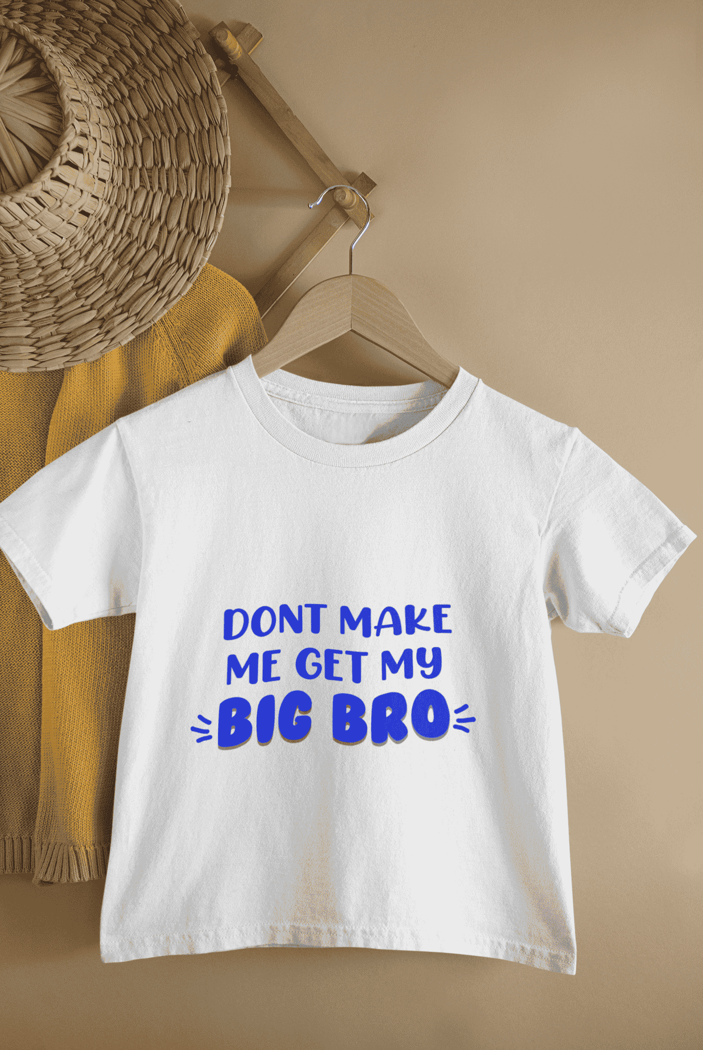 Don't Make Me Get My Big Bro Rakshabandhan Half Sleeves T-Shirt For Girls -FunkyTeesClub