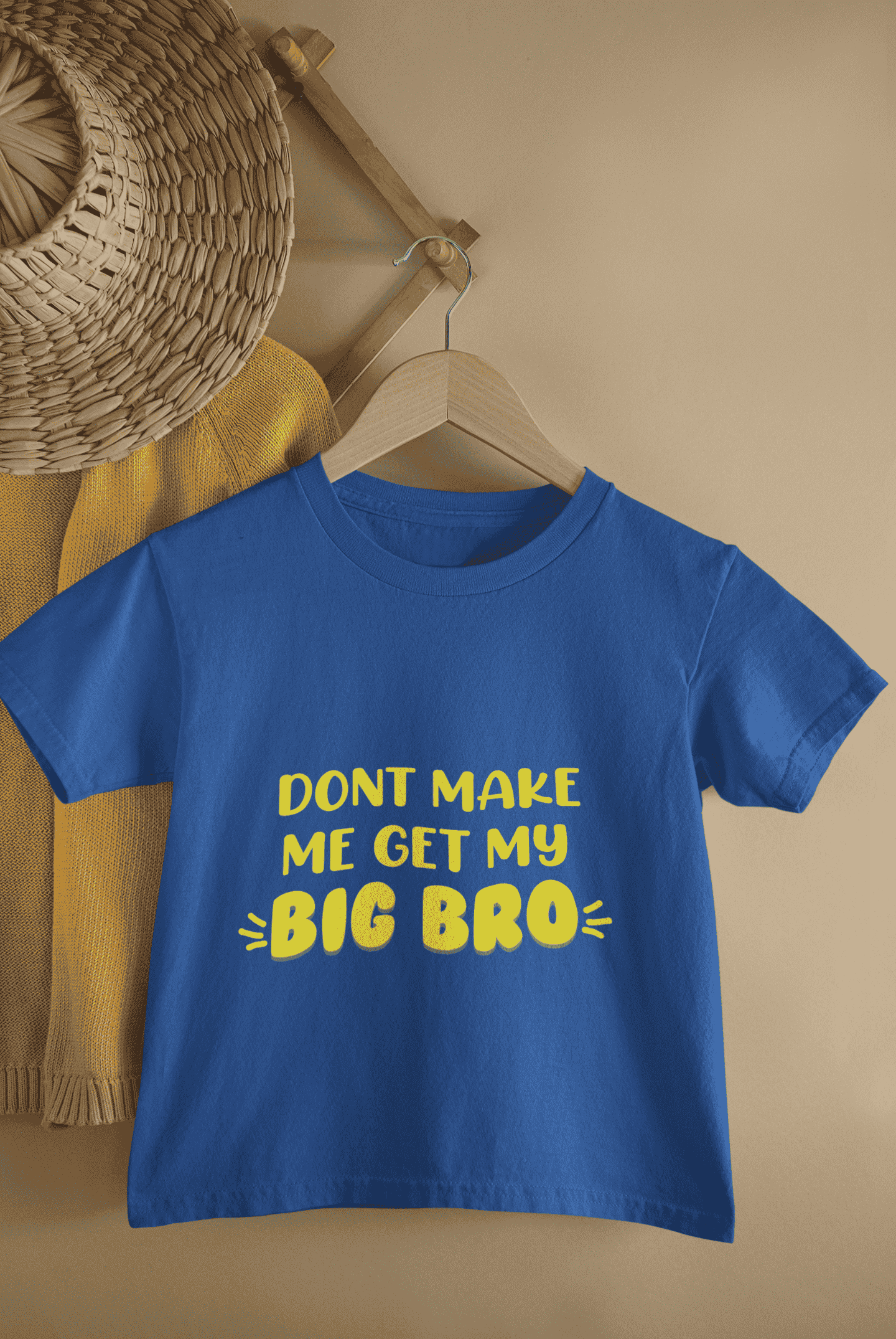 Don't Make Me Get My Big Bro Rakshabandhan Half Sleeves T-Shirt For Girls -FunkyTeesClub