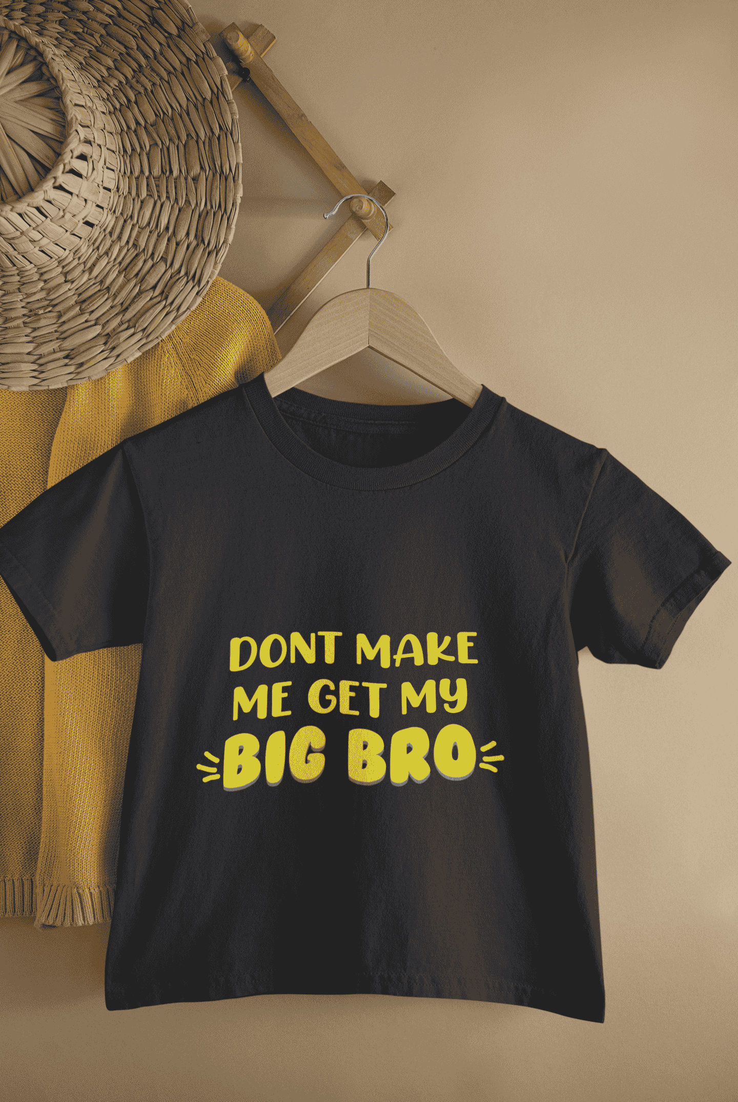 Don't Make Me Get My Big Bro Rakshabandhan Half Sleeves T-Shirt For Girls -FunkyTeesClub