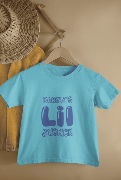 Bhaiyas Little Sidekick Rakshabandhan Half Sleeves T-Shirt For Girls -FunkyTeesClub