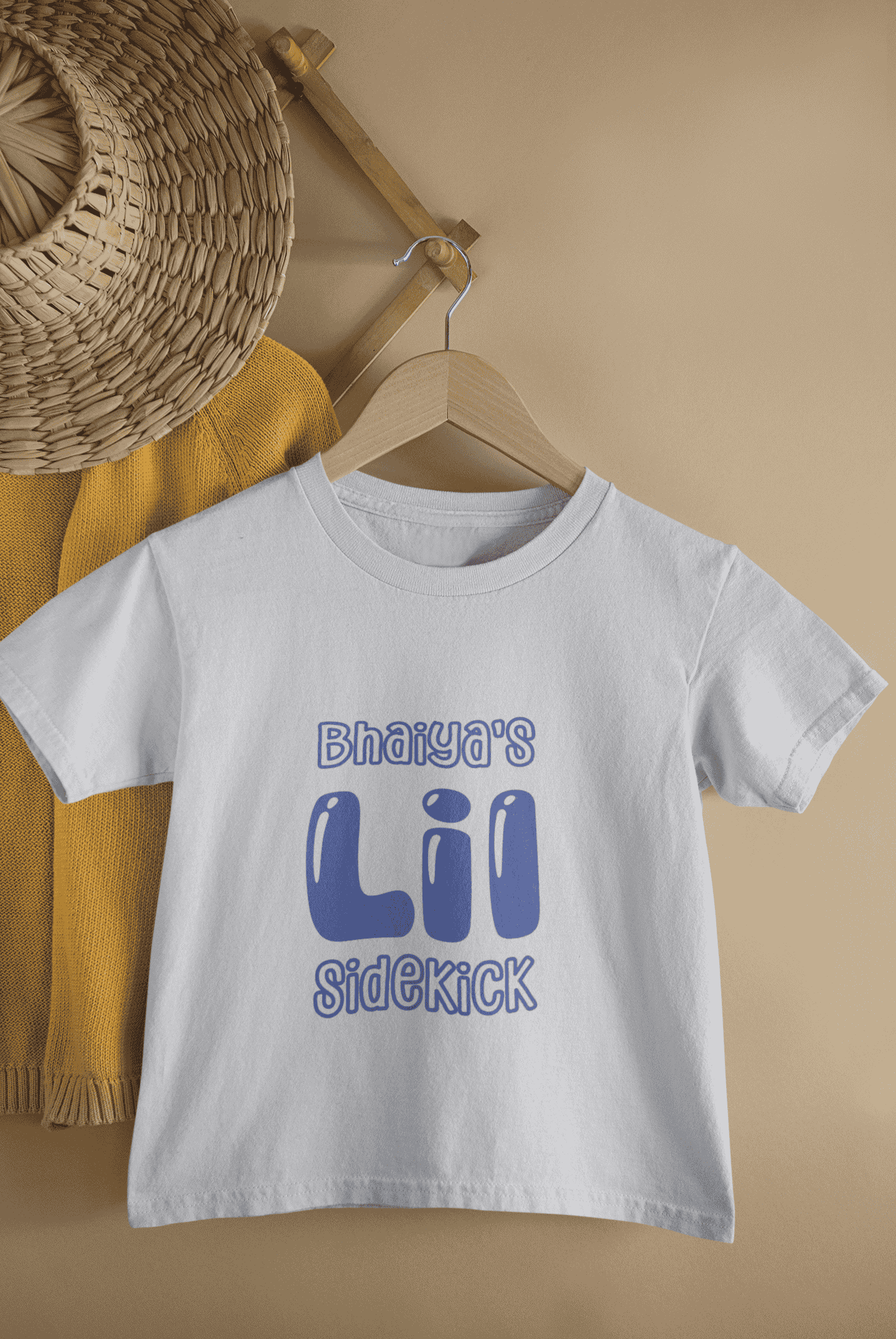 Bhaiyas Little Sidekick Rakshabandhan Half Sleeves T-Shirt for Boys -FunkyTeesClub