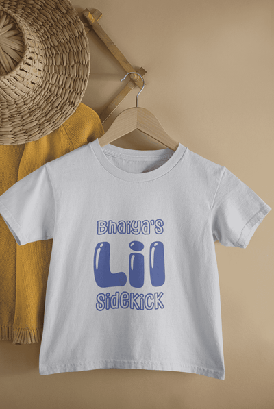 Bhaiyas Little Sidekick Rakshabandhan Half Sleeves T-Shirt for Boys -FunkyTeesClub