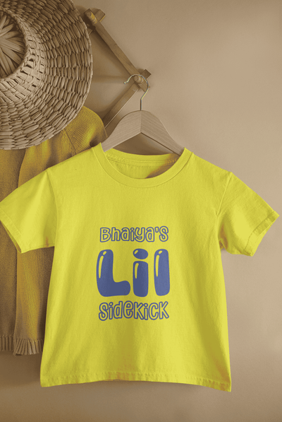 Bhaiyas Little Sidekick Rakshabandhan Half Sleeves T-Shirt for Boys -FunkyTeesClub