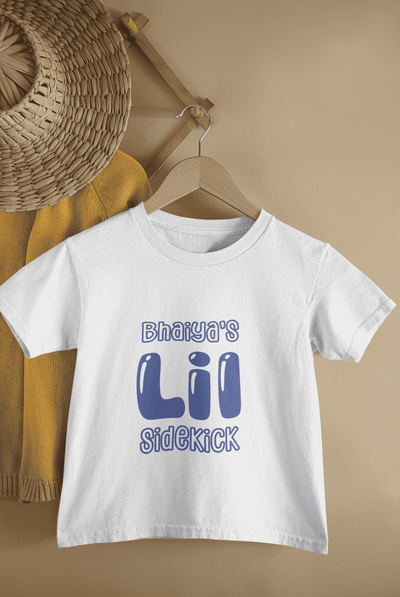 Bhaiyas Little Sidekick Rakshabandhan Half Sleeves T-Shirt for Boys -FunkyTeesClub
