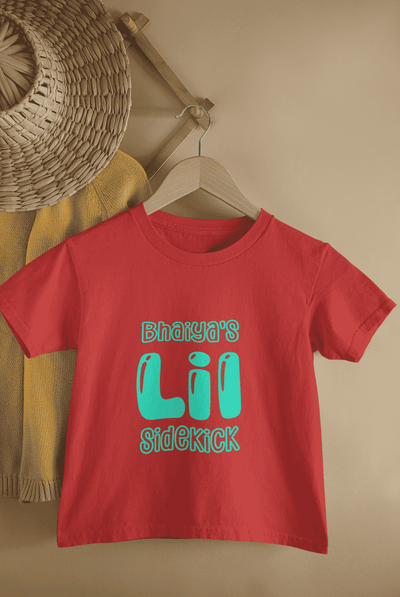 Bhaiyas Little Sidekick Rakshabandhan Half Sleeves T-Shirt for Boys -FunkyTeesClub