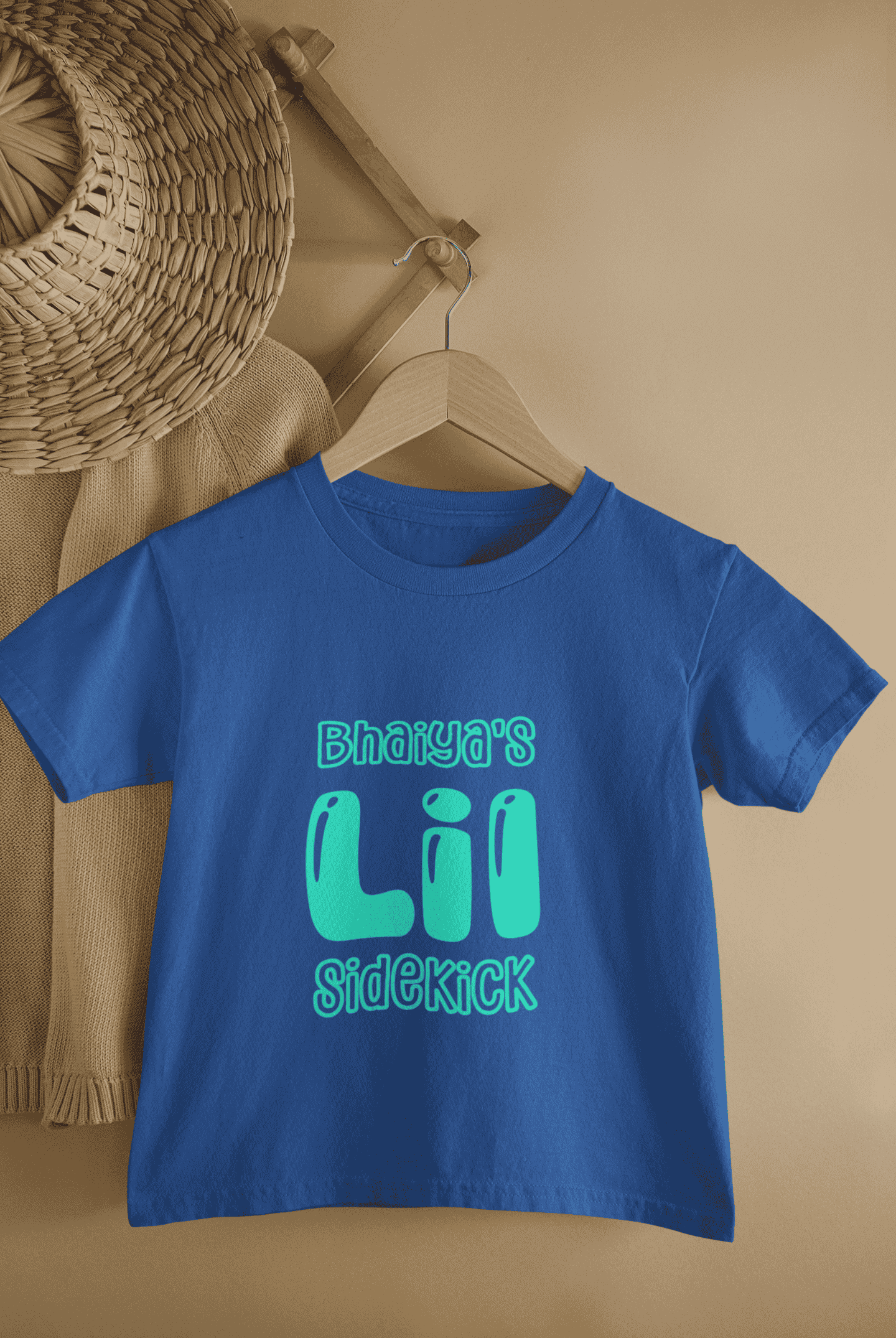 Bhaiyas Little Sidekick Rakshabandhan Half Sleeves T-Shirt For Girls -FunkyTeesClub