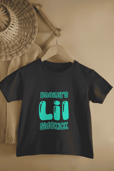 Bhaiyas Little Sidekick Rakshabandhan Half Sleeves T-Shirt For Girls -FunkyTeesClub