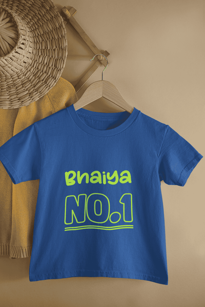 Bhaiya No.1 Rakshabandhan Half Sleeves T-Shirt For Girls -FunkyTeesClub