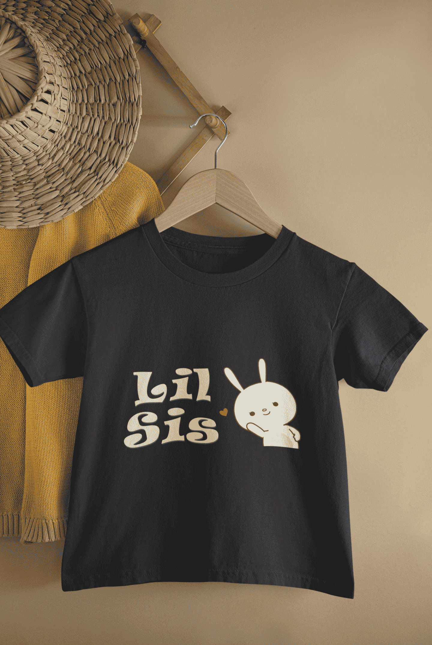 Lil Sis Rakshabandhan Half Sleeves T-Shirt For Girls -FunkyTeesClub