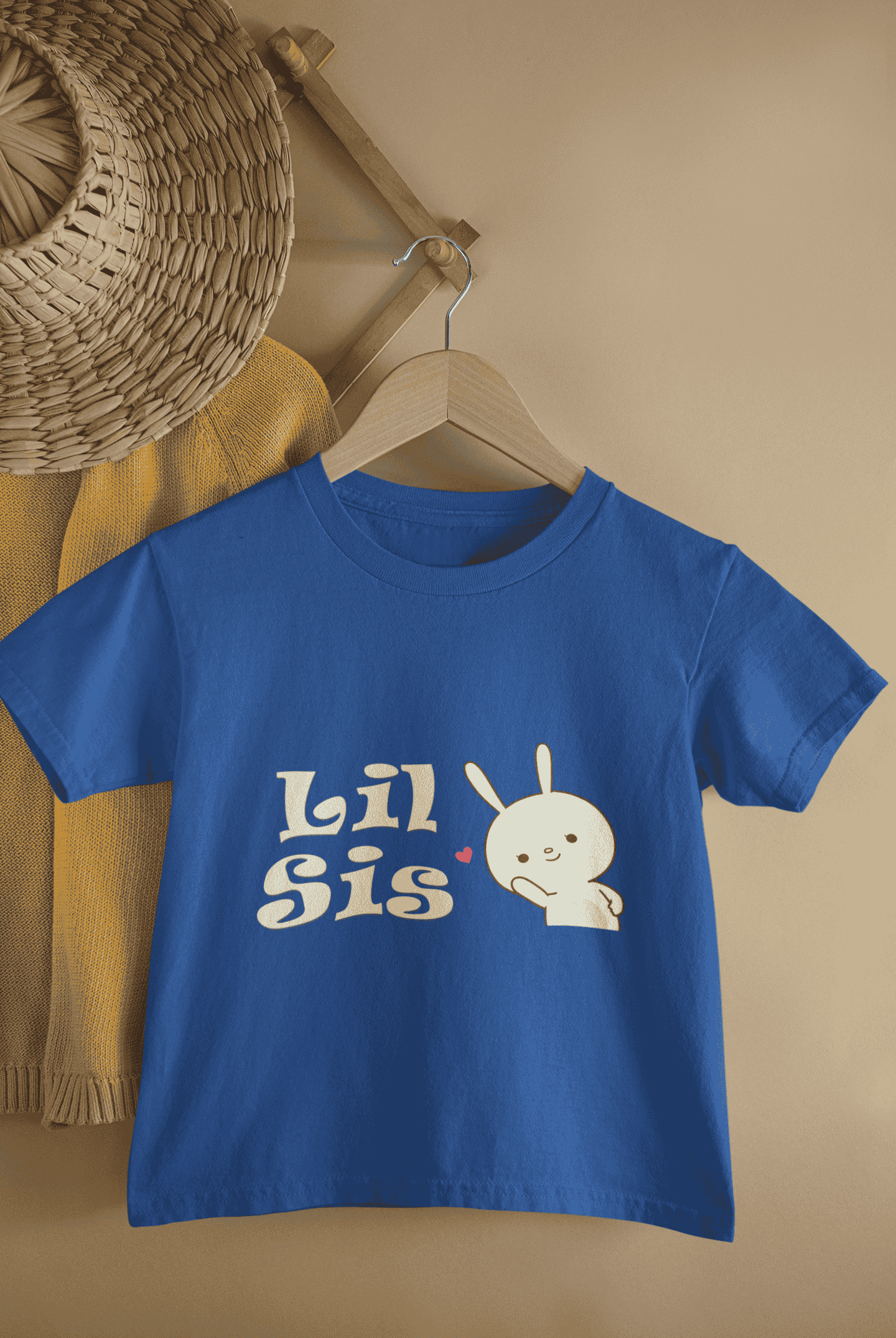 Lil Sis Rakshabandhan Half Sleeves T-Shirt For Girls -FunkyTeesClub