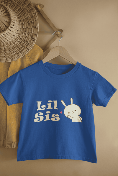Lil Sis Rakshabandhan Half Sleeves T-Shirt For Girls -FunkyTeesClub