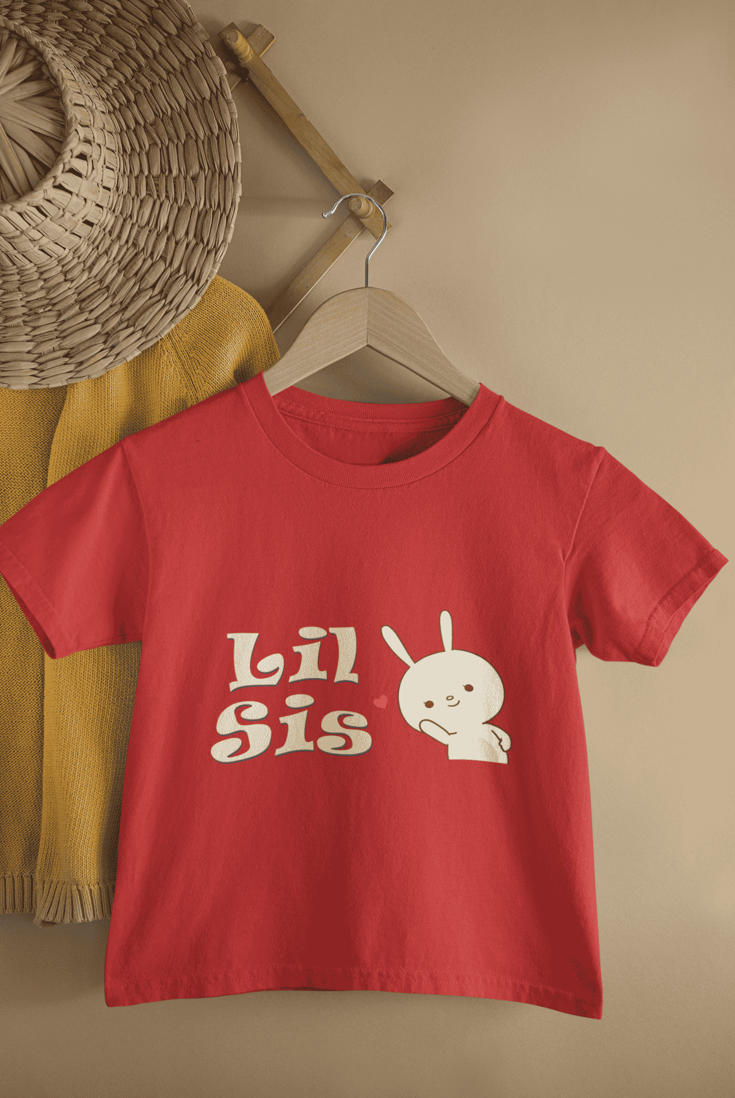 Lil Sis Rakshabandhan Half Sleeves T-Shirt For Girls -FunkyTeesClub