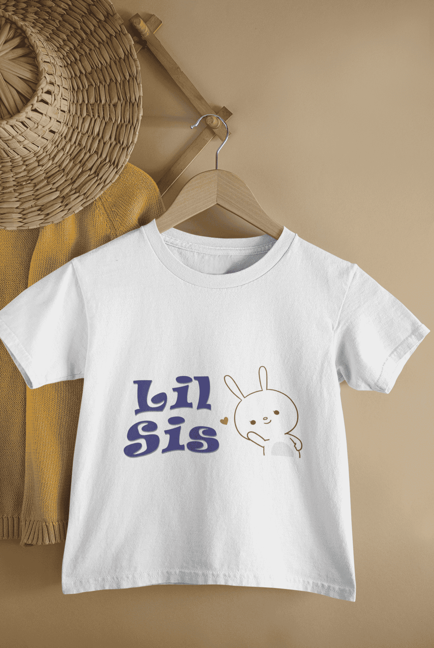 Lil Sis Rakshabandhan Half Sleeves T-Shirt For Girls -FunkyTeesClub
