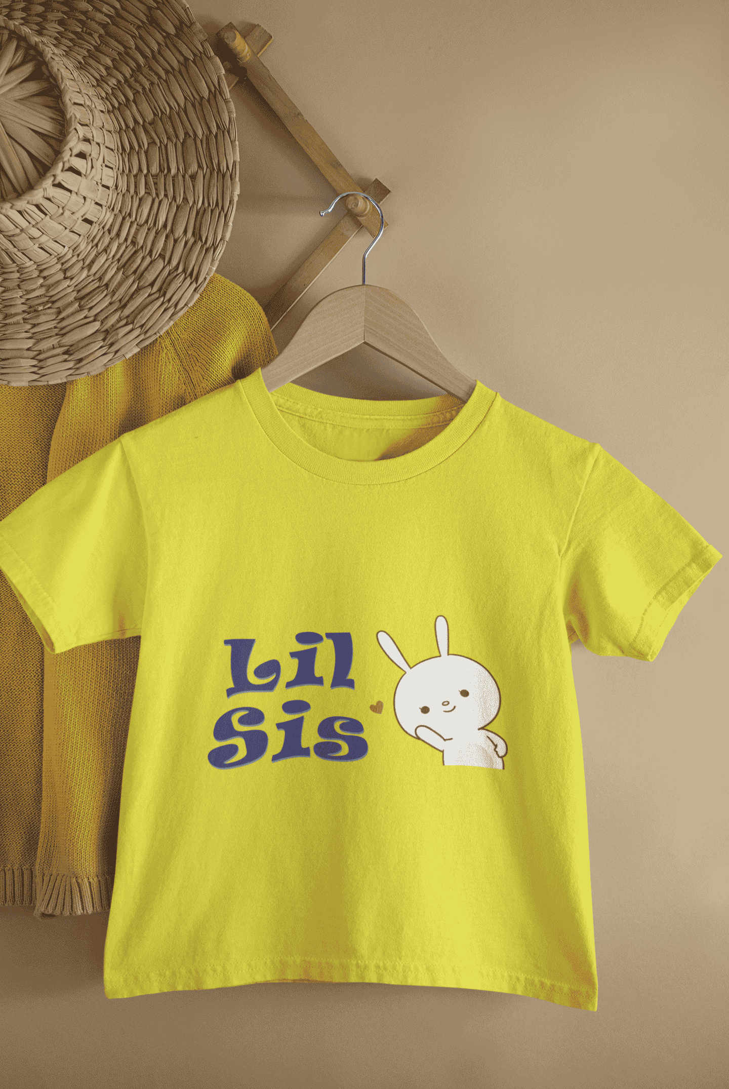Lil Sis Rakshabandhan Half Sleeves T-Shirt For Girls -FunkyTeesClub