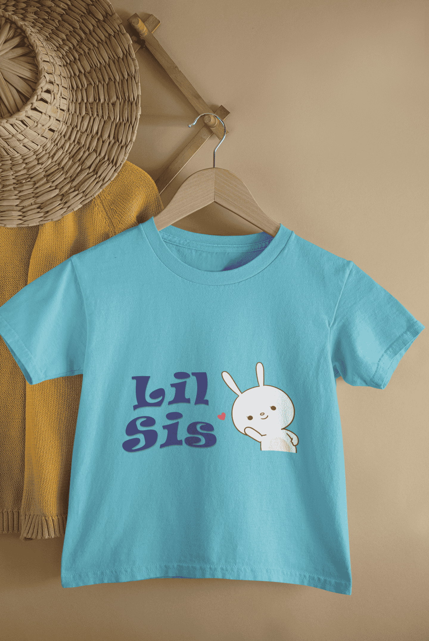 Lil Sis Rakshabandhan Half Sleeves T-Shirt For Girls -FunkyTeesClub