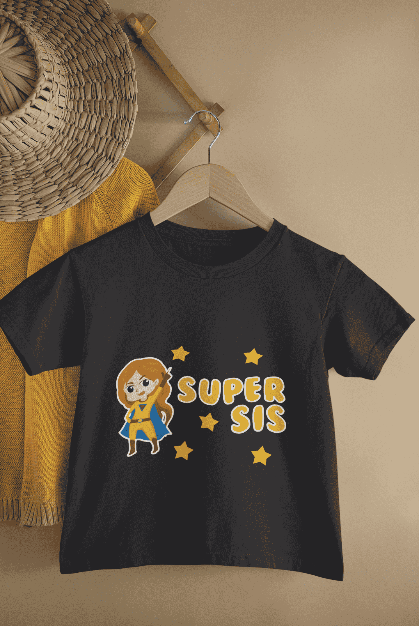 Super Sis Rakshabandhan Half Sleeves T-Shirt For Girls -FunkyTeesClub