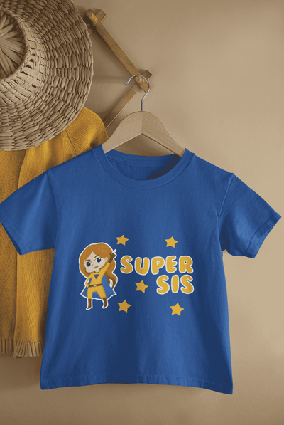 Super Sis Rakshabandhan Half Sleeves T-Shirt For Girls -FunkyTeesClub