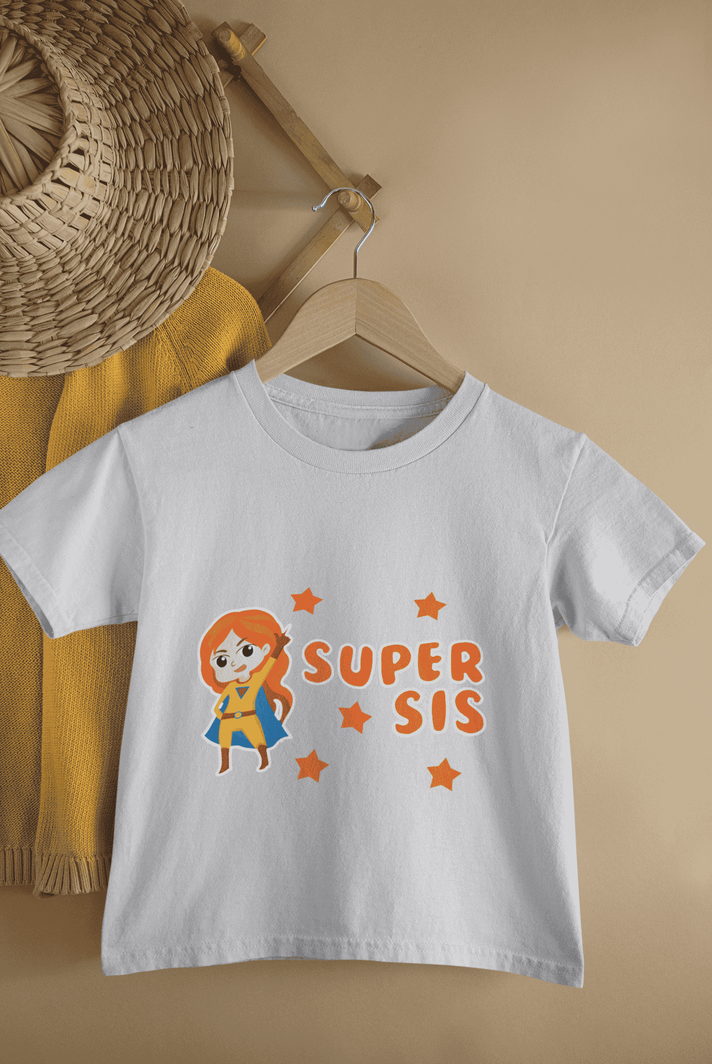Super Sis Rakshabandhan Half Sleeves T-Shirt For Girls -FunkyTeesClub