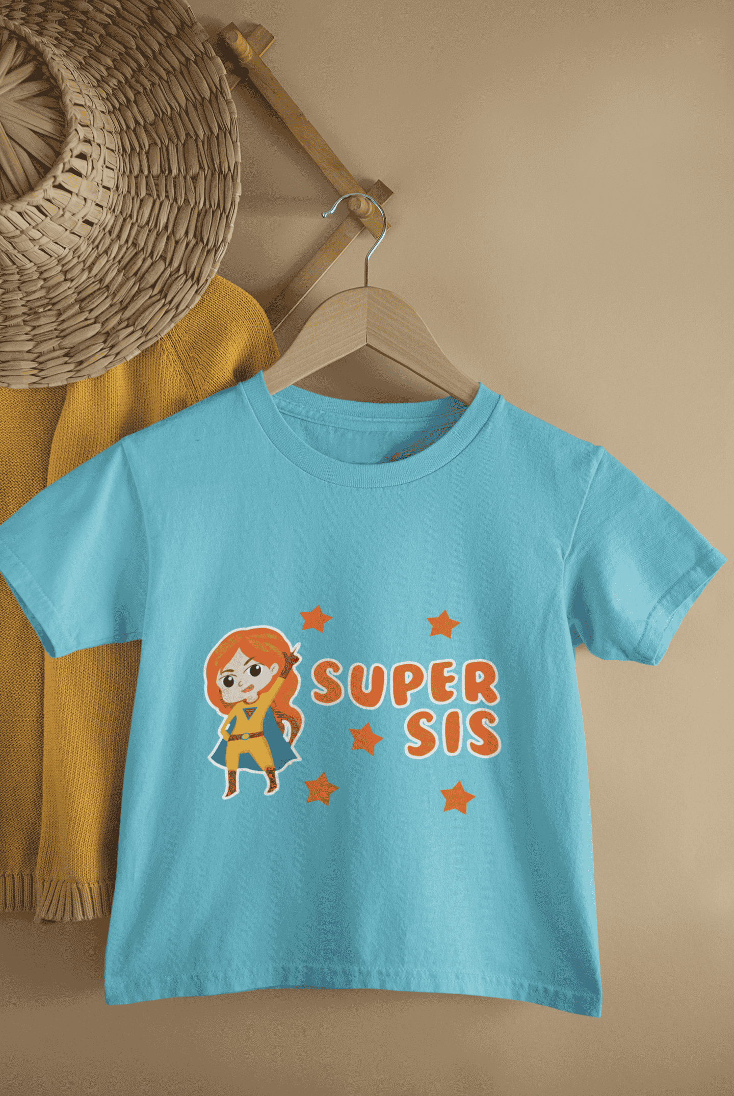 Super Sis Rakshabandhan Half Sleeves T-Shirt For Girls -FunkyTeesClub