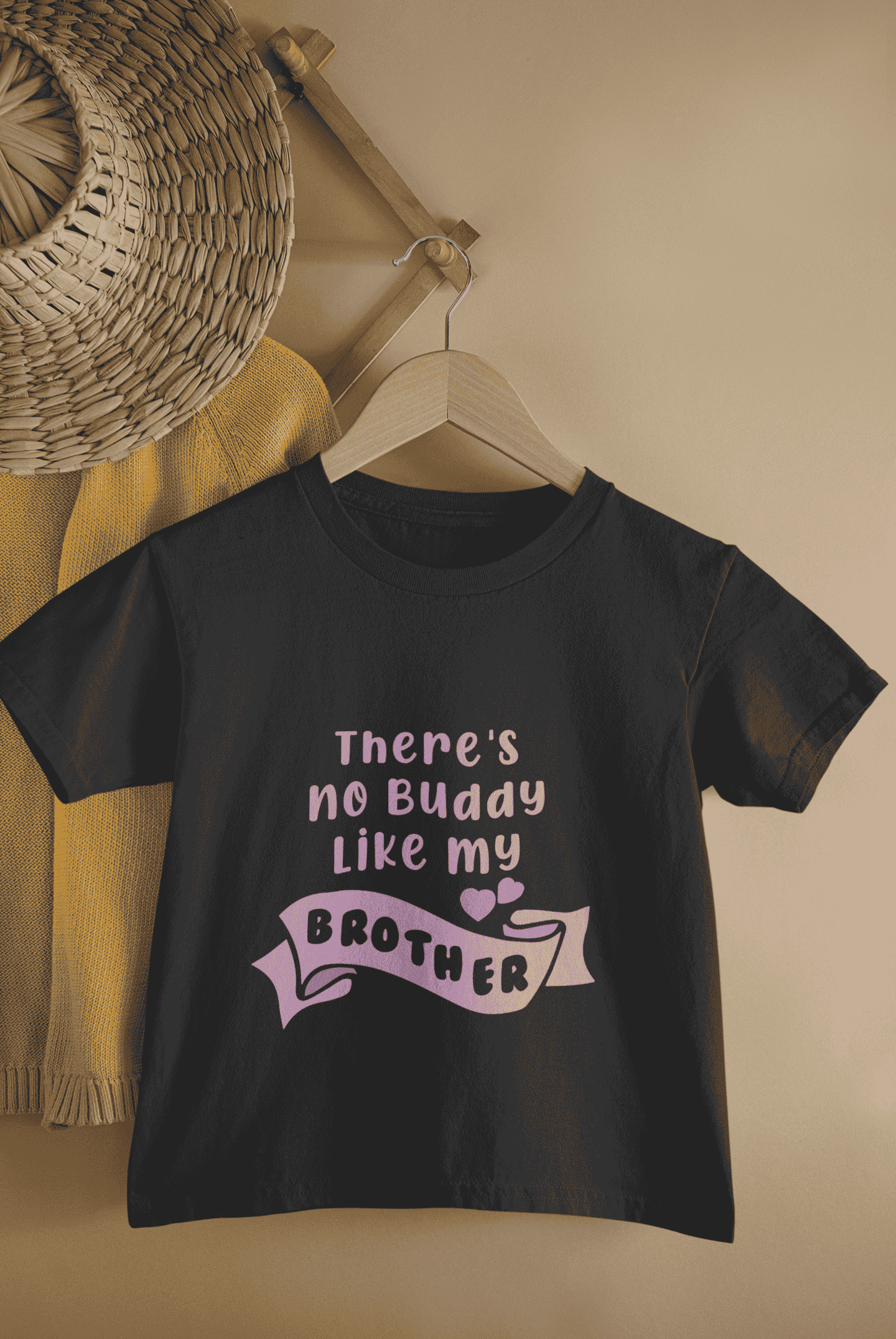 There Is No Buddy Like My Brother Rakshabandhan Half Sleeves T-Shirt For Girls -FunkyTeesClub