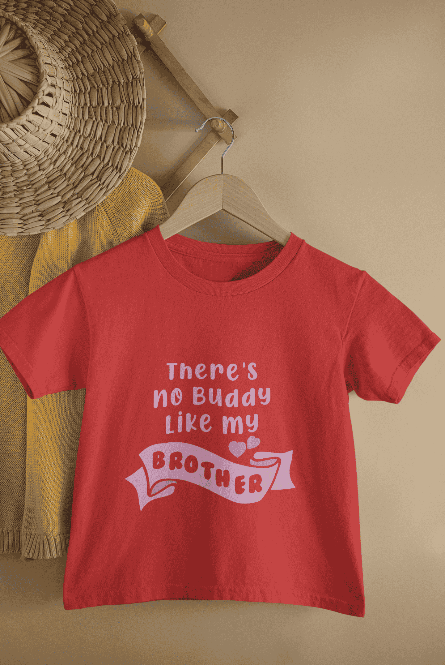 There Is No Buddy Like My Brother Rakshabandhan Half Sleeves T-Shirt For Girls -FunkyTeesClub