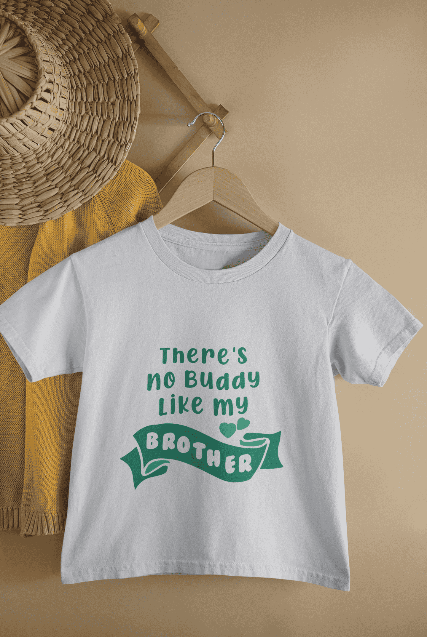 There Is No Buddy Like My Brother Rakshabandhan Half Sleeves T-Shirt For Girls -FunkyTeesClub