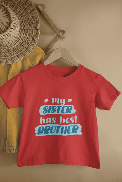 My Sister Has Best Brother Rakshabandhan Half Sleeves T-Shirt for Boys -FunkyTeesClub