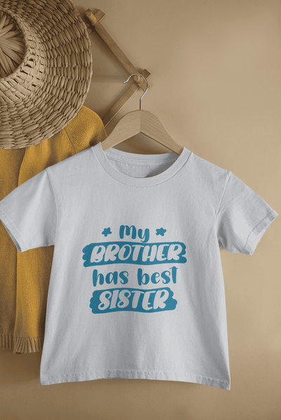 My Brother Has Best Sister Rakshabandhan Half Sleeves T-Shirt For Girls -FunkyTeesClub