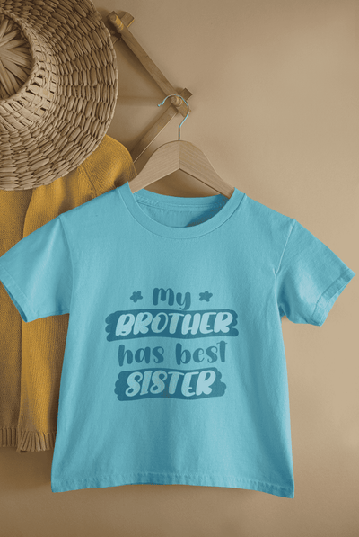 My Brother Has Best Sister Rakshabandhan Half Sleeves T-Shirt For Girls -FunkyTeesClub