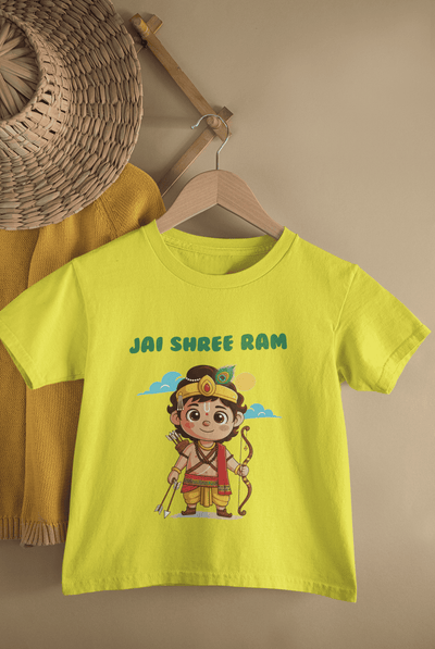 Jai Shree Ram Navratri Half Sleeves T-Shirt for Boys -FunkyTeesClub