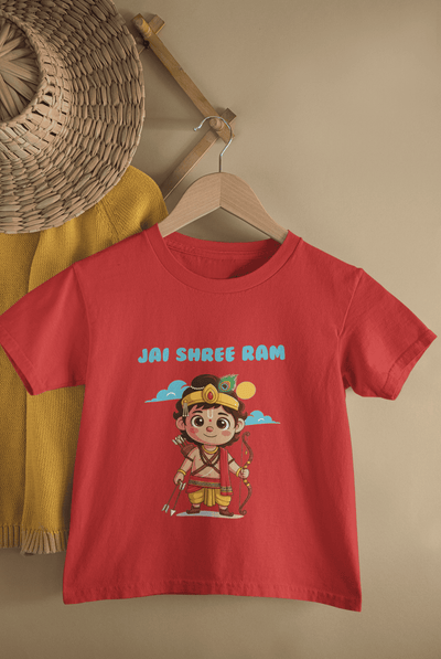 Jai Shree Ram Navratri Half Sleeves T-Shirt for Boys -FunkyTeesClub