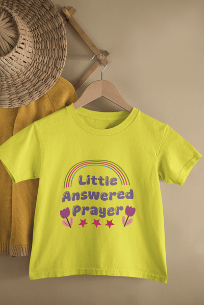 Little Answered Payer New Born Half Sleeves T-Shirt For Girls -FunkyTeesClub