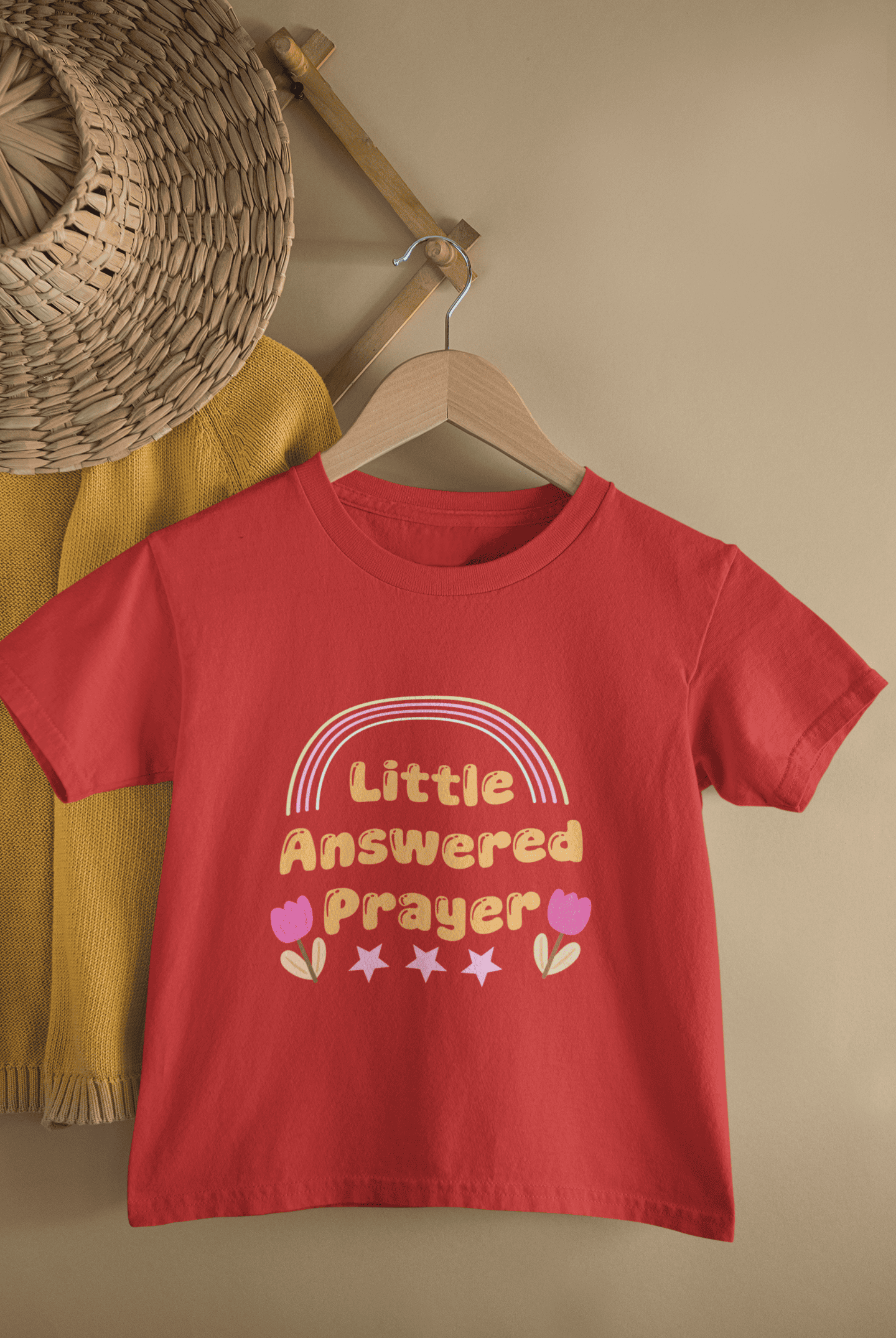Little Answered Payer New Born Half Sleeves T-Shirt For Girls -FunkyTeesClub