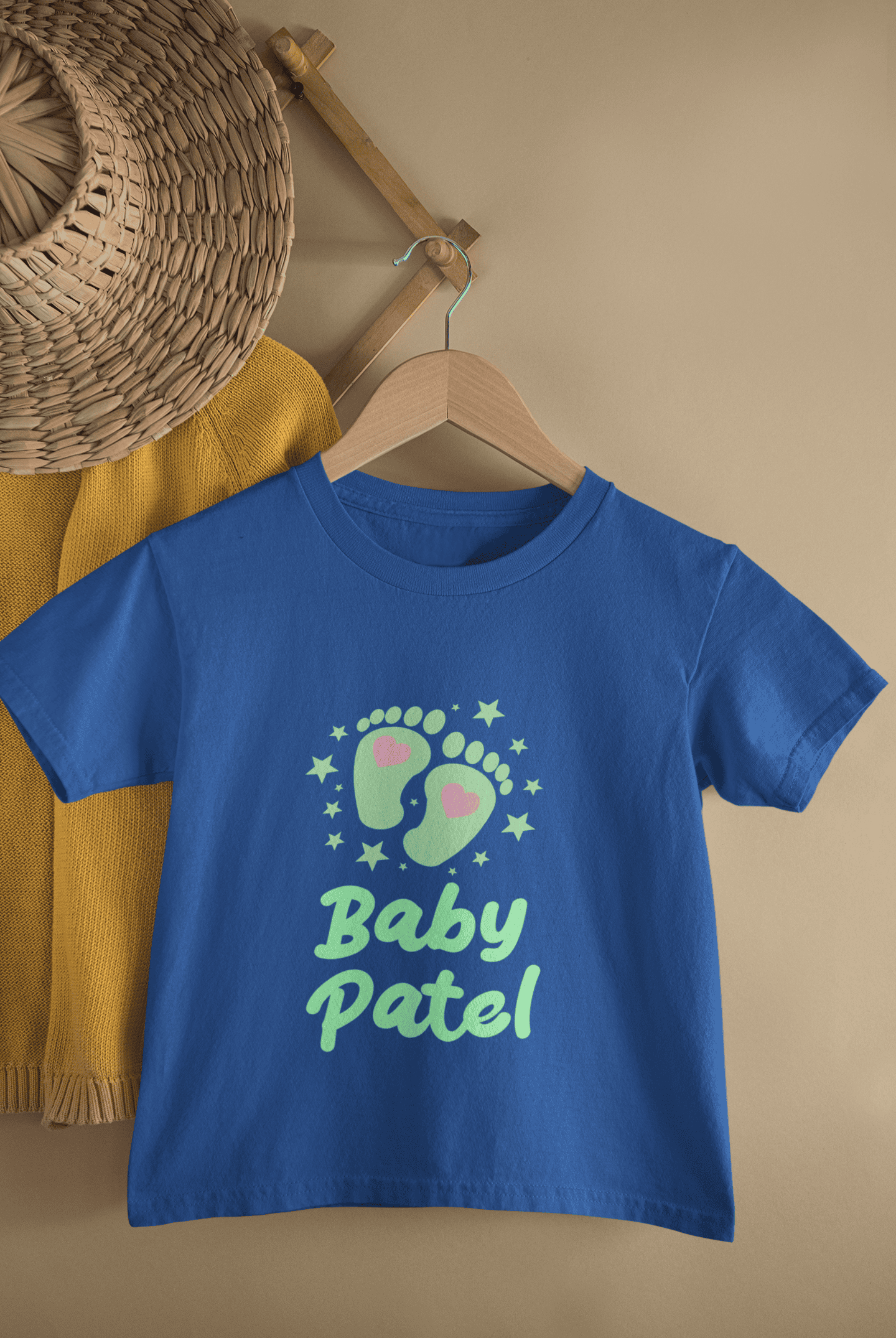Custom Name Baby Surname New Born Half Sleeves T-Shirt for Boys -FunkyTeesClub