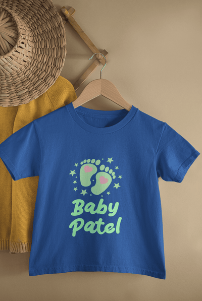 Custom Name Baby Surname New Born Half Sleeves T-Shirt For Girls -FunkyTeesClub