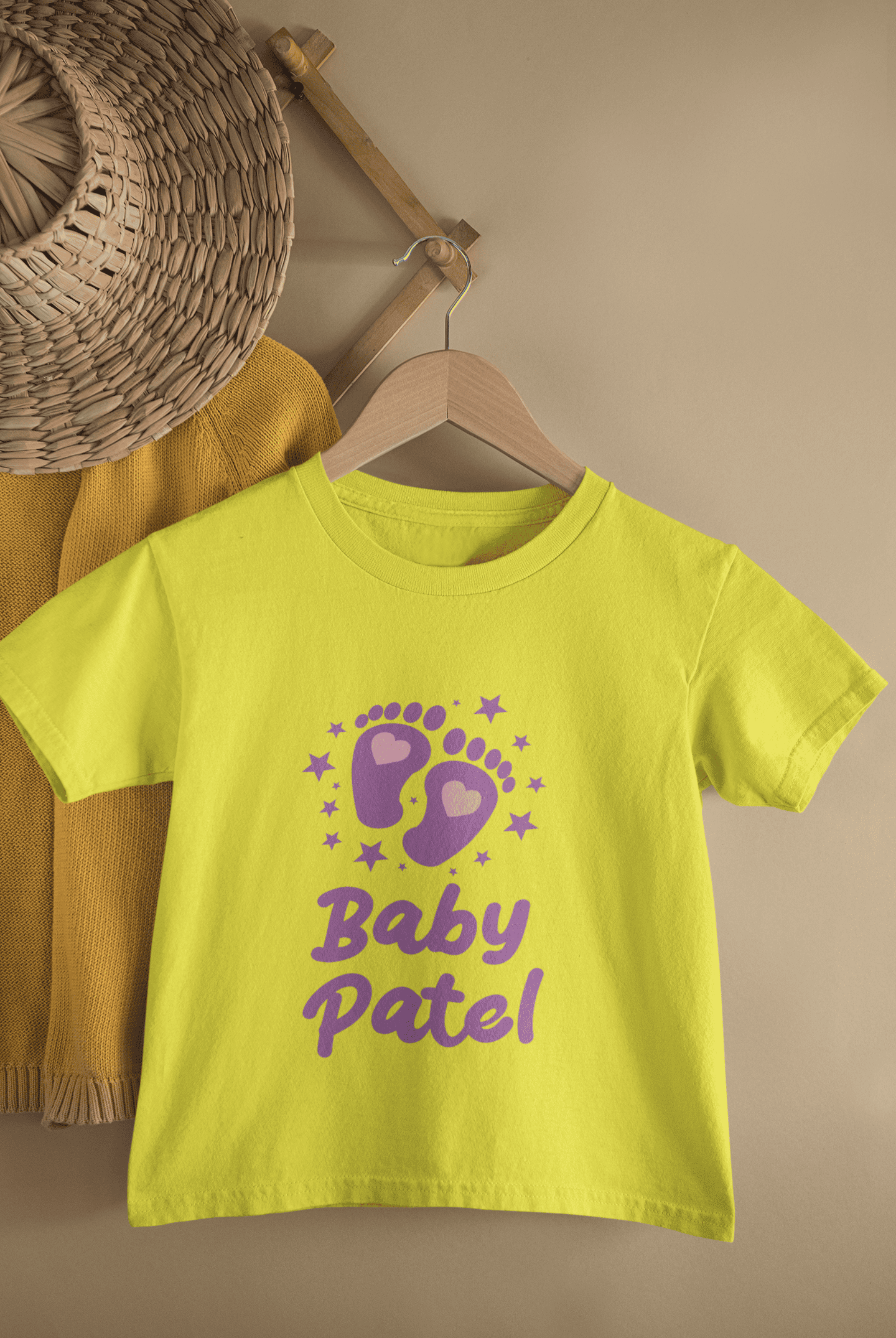 Custom Name Baby Surname New Born Half Sleeves T-Shirt for Boys -FunkyTeesClub