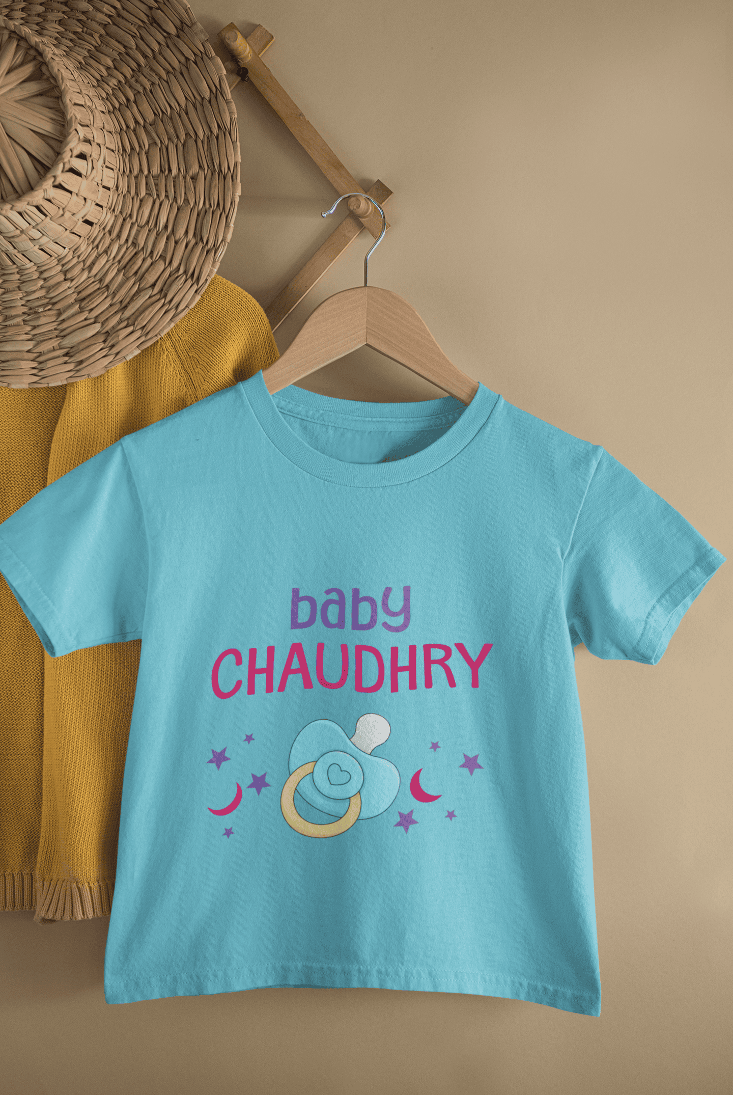 Custom Name Baby Surname Cute New Born Half Sleeves T-Shirt for Boys -FunkyTeesClub