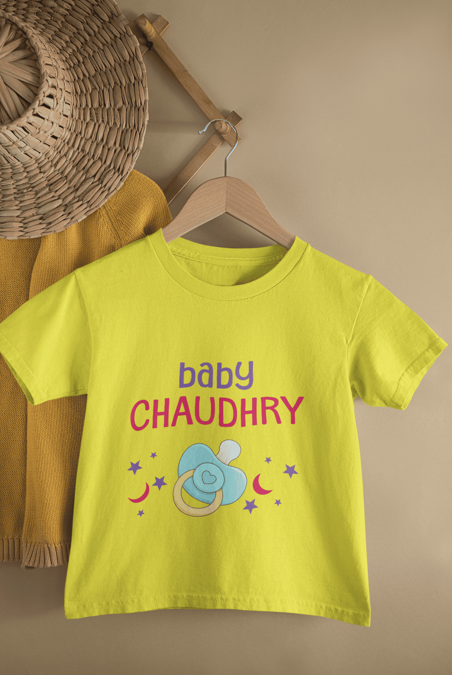 Custom Name Baby Surname Cute New Born Half Sleeves T-Shirt for Boys -FunkyTeesClub