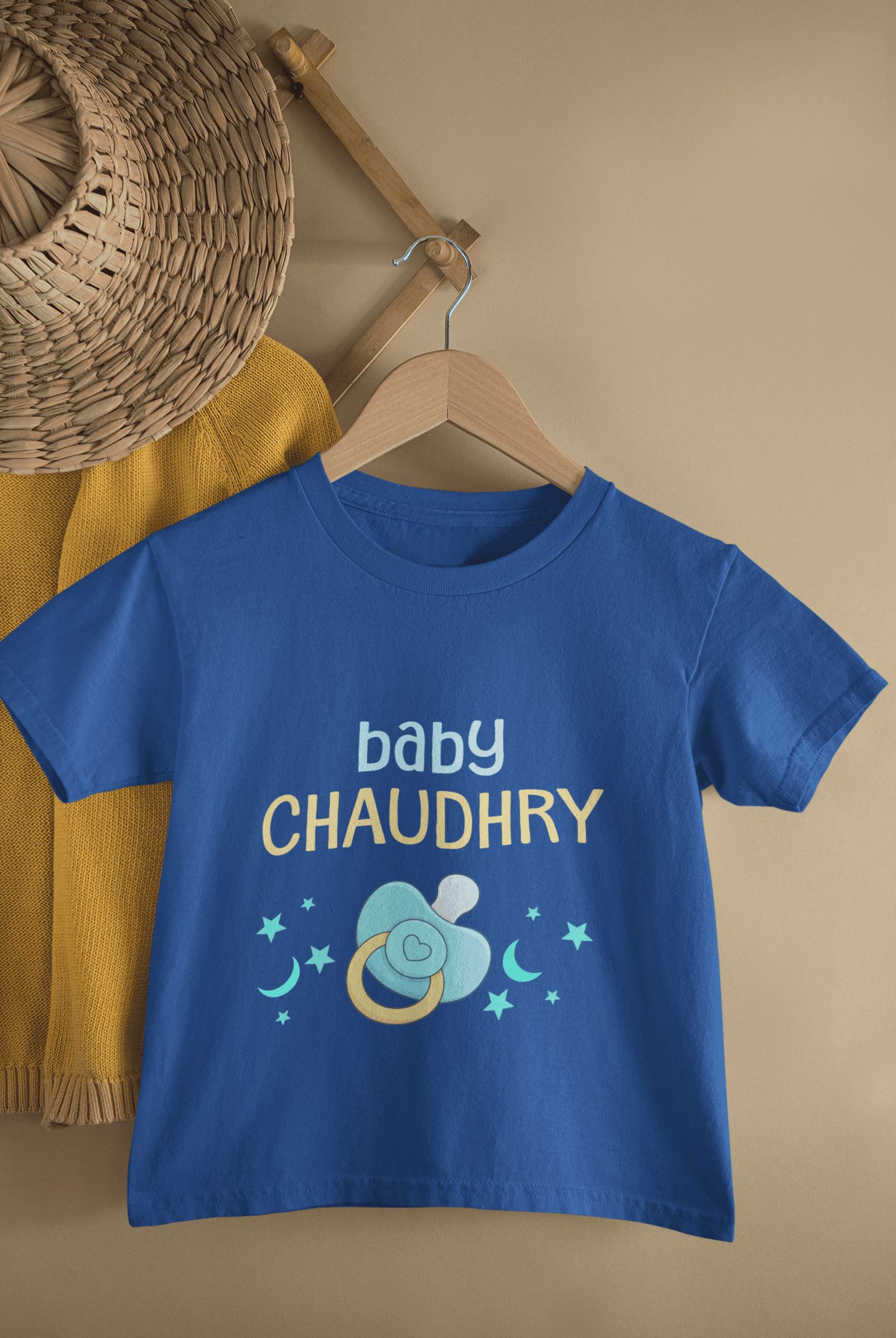 Custom Name Baby Surname Cute New Born Half Sleeves T-Shirt for Boys -FunkyTeesClub