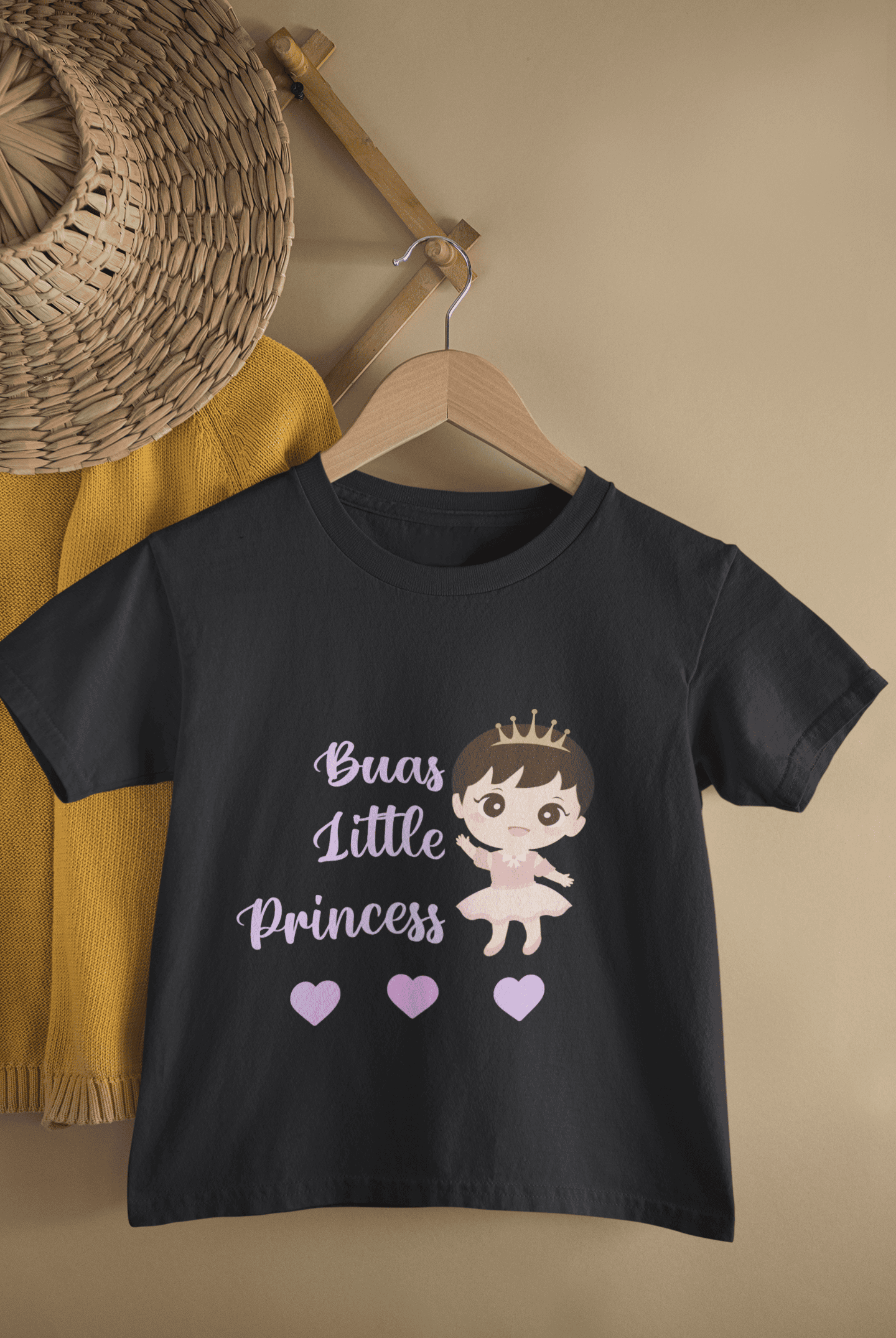 Bua's Little Princess New Born Half Sleeves T-Shirt For Girls -FunkyTeesClub