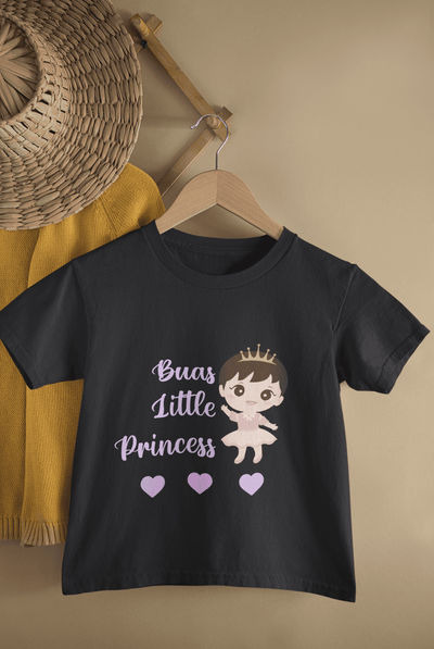 Bua's Little Princess New Born Half Sleeves T-Shirt For Girls -FunkyTeesClub