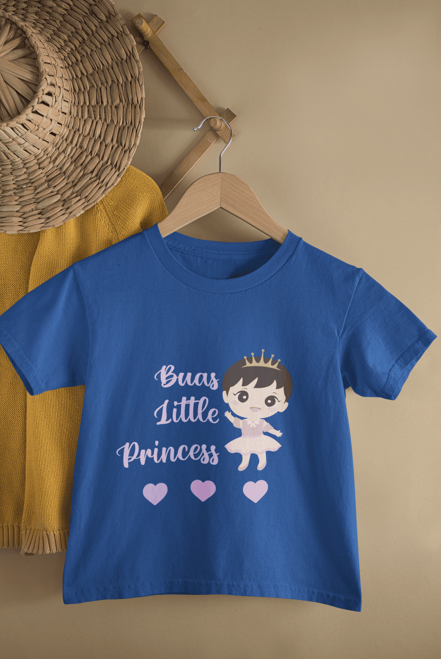 Bua's Little Princess New Born Half Sleeves T-Shirt For Girls -FunkyTeesClub