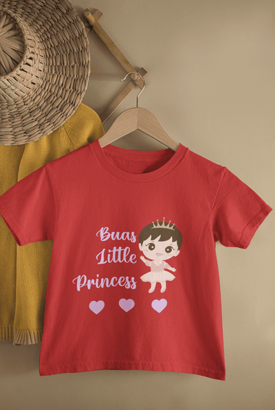 Bua's Little Princess New Born Half Sleeves T-Shirt For Girls -FunkyTeesClub