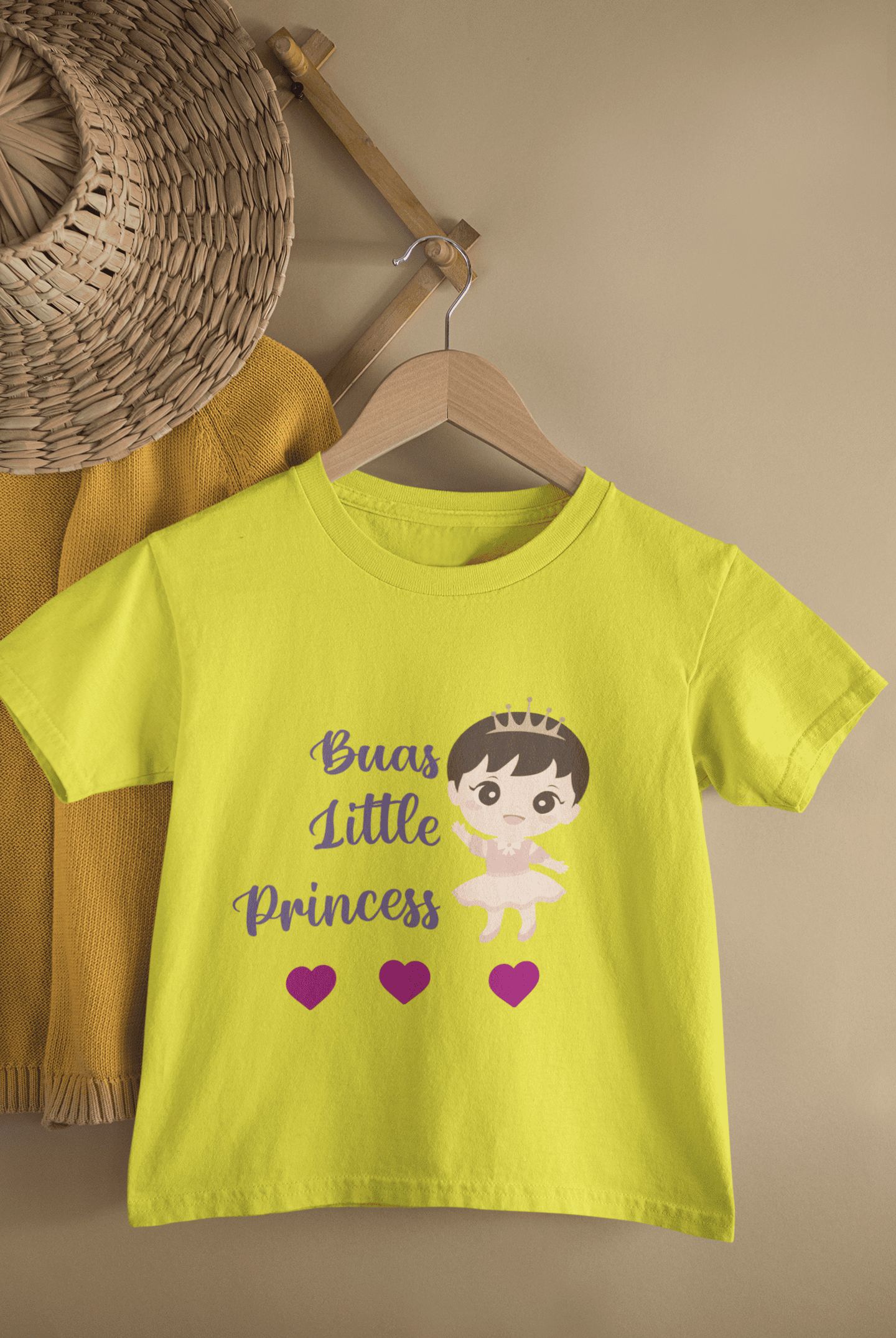 Bua's Little Princess New Born Half Sleeves T-Shirt For Girls -FunkyTeesClub