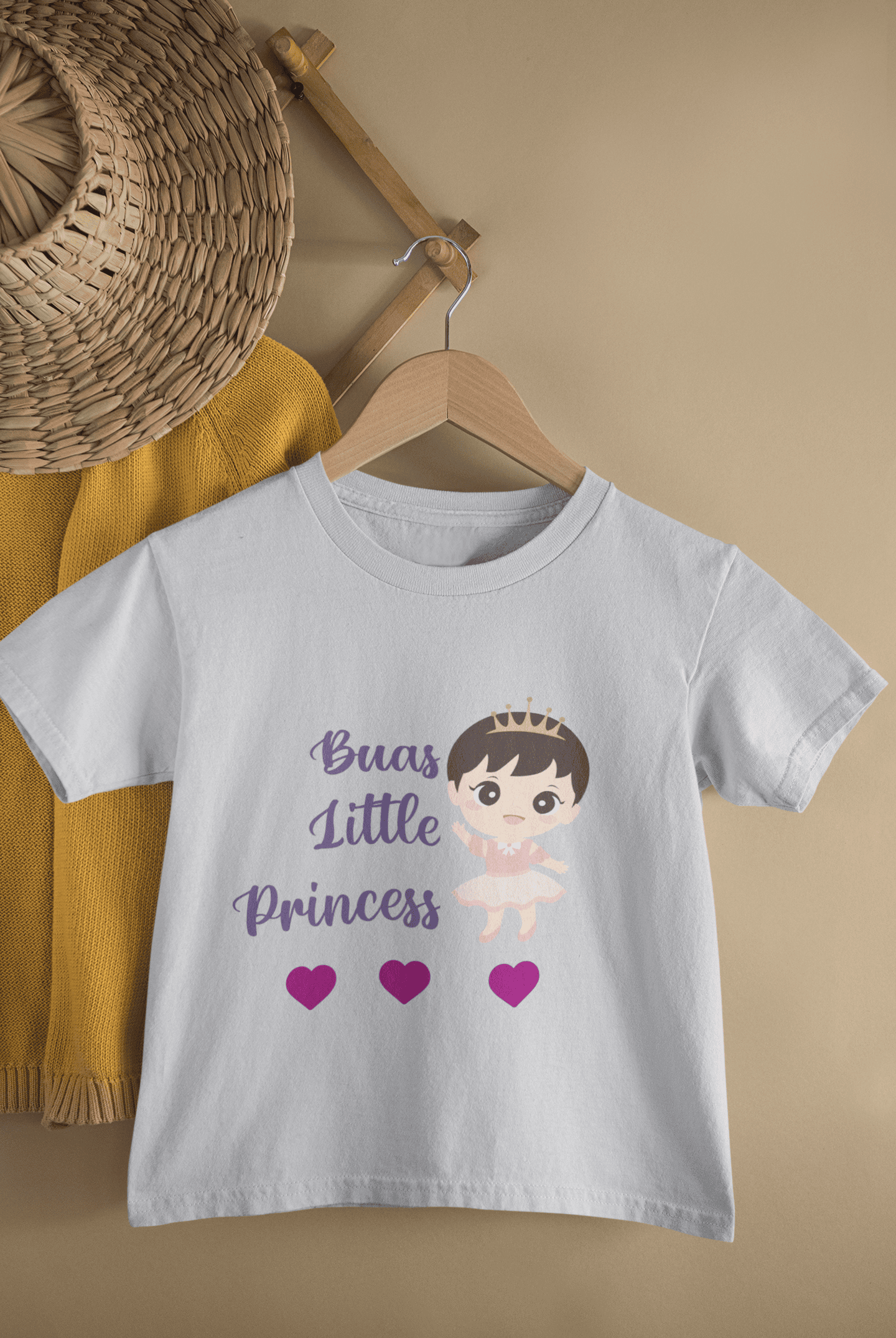 Bua's Little Princess New Born Half Sleeves T-Shirt For Girls -FunkyTeesClub