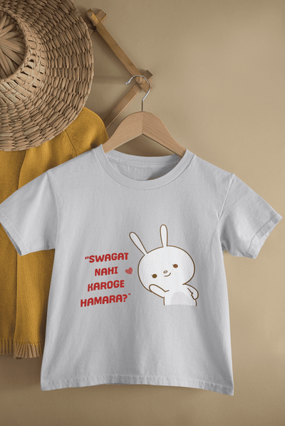Swagat Nahi Karoge Hamara New Born Half Sleeves T-Shirt For Girls -FunkyTeesClub