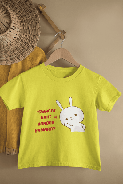 Swagat Nahi Karoge Hamara New Born Half Sleeves T-Shirt For Girls -FunkyTeesClub
